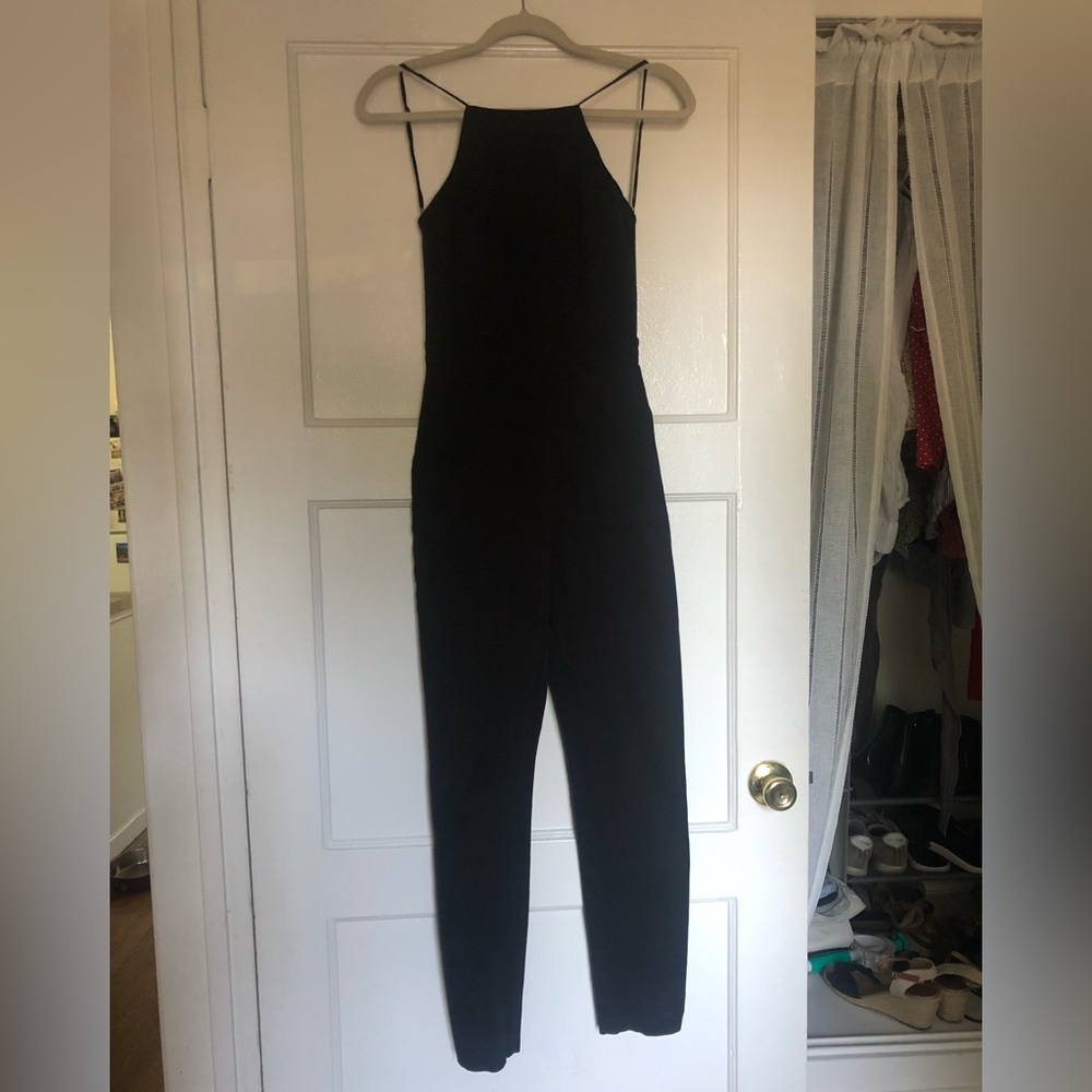 Reformation black jumpsuit. Backless!